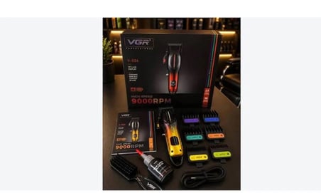 VGR V-026 Pro Saç Kesme Makinesi 9000 RPM Seramik DLC Kırmızı
