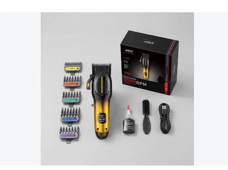 VGR V-026 Pro Saç Kesme Makinesi 9000 RPM Seramik DLC Kırmızı