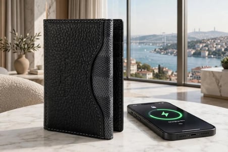 MONOGRAM DESENLİ MAGSAFE KARTLIK CÜZDAN