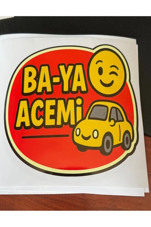 Koç stüdyo Acemi Sürücü Oto sticker 15x15 cm