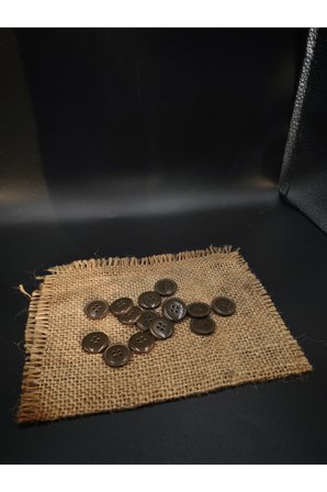 Mat Kahverengi 4 Delikli Düğme Seti - 18 mm 28 boy 25 adet