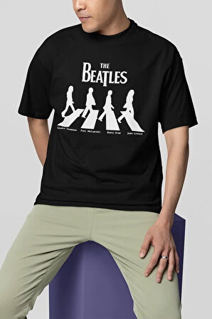 The Beatles Grubu GPRJ Baskılı Unisex Tişört, Oversize Müzik Tişört