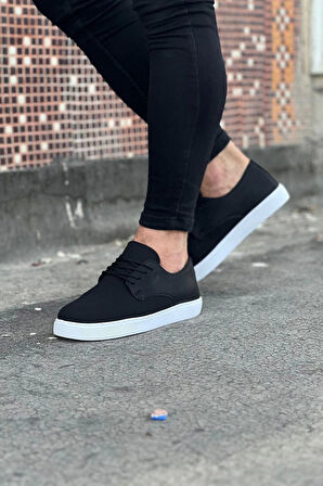 K&A  KA016 Siyah Triko Erkek Casual Ayakkabı