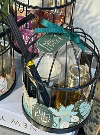 kafesli  kokulu  mumlu oda kokusu set 3 lü sandal ağacı kokulu