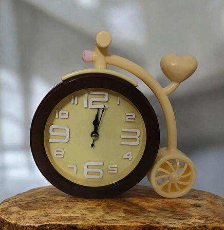 Yaratıcı Ofis Masaüstü Bisiklet Yatak Odası ÇOCUK ODASI Başucu Saati Yaratıcı Saat sarı