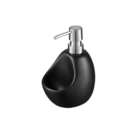 Sıvı Sabunluk Siyah Süngerlik Bölmeli 460ml Sabunluk