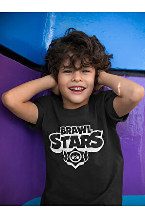 Brawl Stars Yazılı Unisex Oyun Çocuk Tişört (1-12 Yaş)