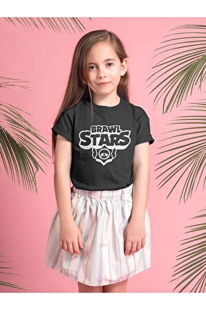 Brawl Stars Yazılı Unisex Oyun Çocuk Tişört (1-12 Yaş)