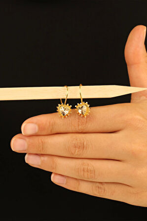 14 Ayar Kalp Altın Küpe