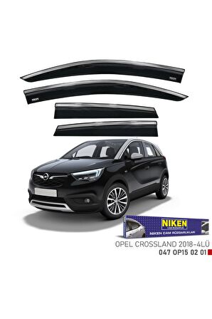 Opel Crossland X Kromlu Cam Rüzgarlığı 4lü 2018 Üzeri