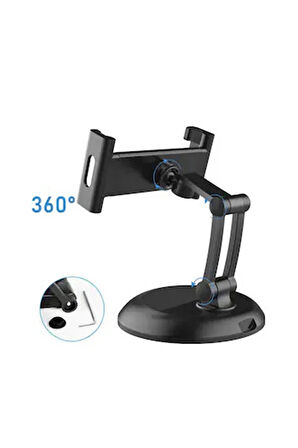 Masa Üstü 360 Derece Ayarlanabilir Tablet Tutucu Telefon Standı 6.3’’- 11 İnç’’ Masaüstü Tablet