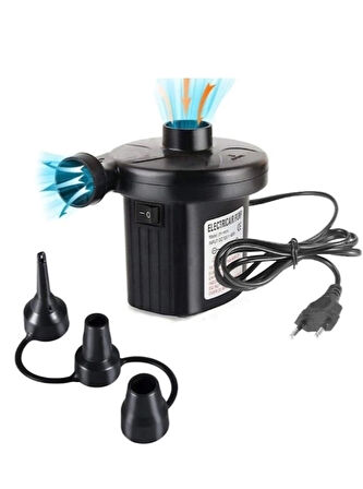 220V Priz Girişli Havuz Bot Şişme Yatak Şişirme Pompası