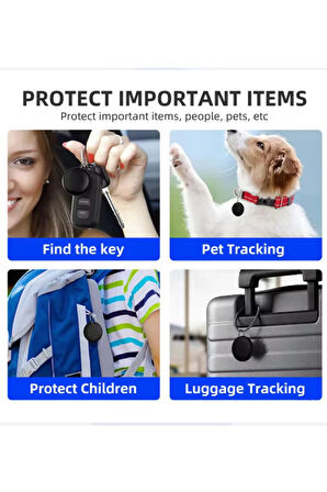 Airtag Android Konum Belirleme Akıllı Takip Cihazı Finder Siyah