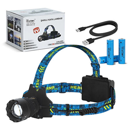 Cree P360 - 12,000 Lümen Şarjlı Kafa Lambası Wt-627