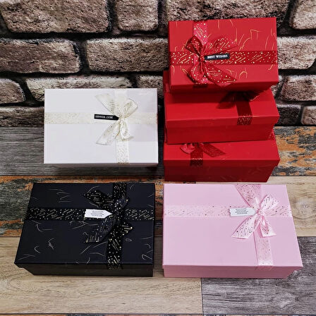 3&039Lü Dikdörtgen Hediye Kutusu