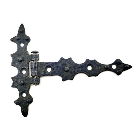 Antika Tarz Dekoratif Pirinç Yıldız Kuyruklu Menteşe - 85X110 Mm, Oksit