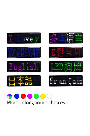 Kayan Led Yaka Rozeti Kontrollü Dijital Etiket 9×3Cm