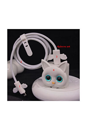 18W/20W Uyumlu Şarj Aleti Kılıfı, Şarj Kablosu Örme Aparatı, Toparlayıcı,