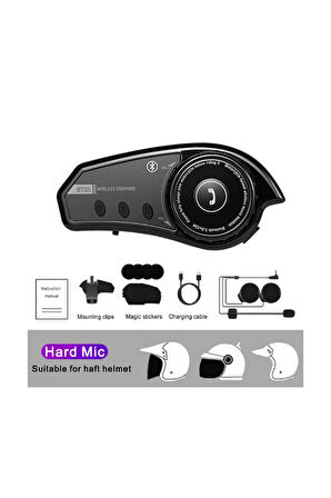Bt35 Kask Kulaklık Bluetooth 5.0 Motosiklet Interkom Su Geçirmez Kablosuz Kulaklık