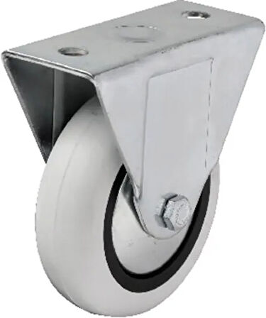 355 - 75X25 Mm Pvc Makaralı Sabit Teker 4 Adet