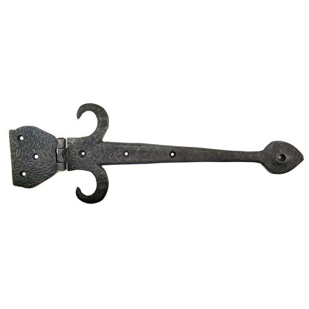 Antika Tarz Dekoratif Pirinç Kuyruklu Çanak Menteşe - 137X390 Mm, Oksit