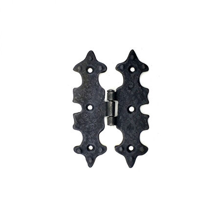 Antika Tarz Dekoratif Pirinç Lale Menteşe - 104X77 Mm, Oksit