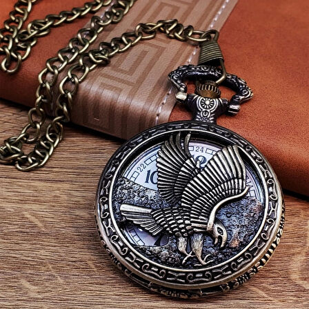 Kartal Tasarımlı Köstekli Saat