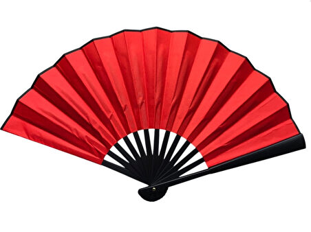 Plastik Kumaş Yelpaze 12'Li Kırmızı