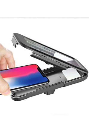 Gidon Bağlantılı Su Geçirmez Mıknatıslı Motorsiklet Telefon Tutucu