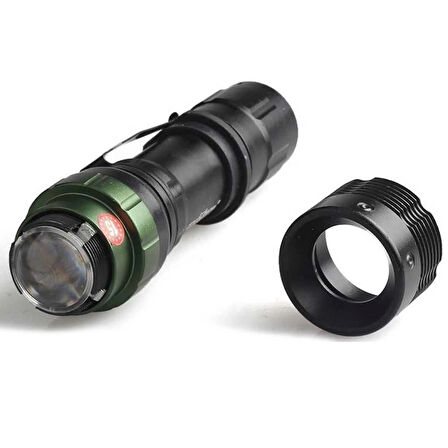 Black Wt-037-Şarjlı Zoomlu Acil Durum Feneri