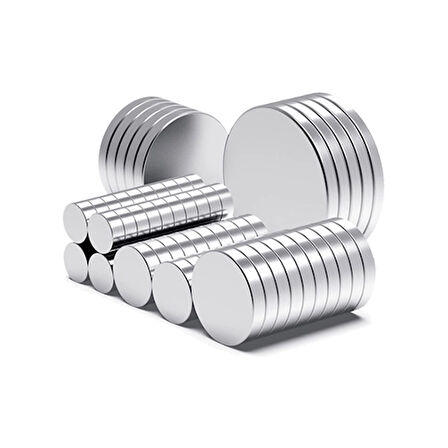10 Adet 10X1Mm Yuvarlak Neodyum Mıknatıs Güçlü Dayanıklı Magnet Nikel Kaplama