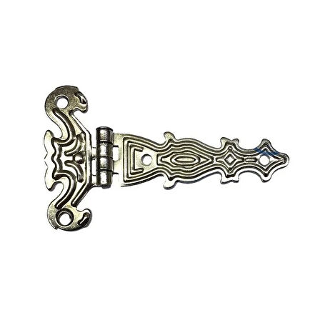 Dekoratif, Sac Tek Kuyruklu Menteşe - 40X68 Mm, Küçük, Nikel, 100 Adet