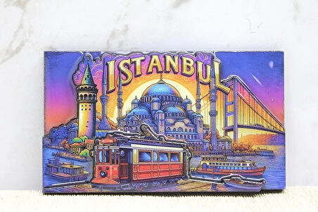 Ahşap İstanbul Temalı Magnet Alk4363