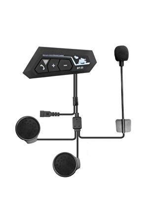 Bt22 Kask Kulaklık Bluetooth Motosiklet Kulaklık 5.0 Bluetooth Interkom Motorsiklet Kulaklık