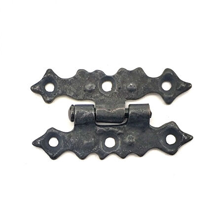 Antika Tarz Dekoratif Pirinç Yıldız Menteşe - 63X36 Mm, Oksit