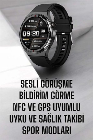 Akıllı Saat Nabız Sensörlü Bildirim Görebilen Spor Modları Gps Takibi