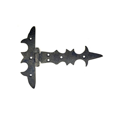 Antika Tarz Dekoratif Pirinç Kuyruklu Lale Menteşe - 147X193 Mm, Oksit