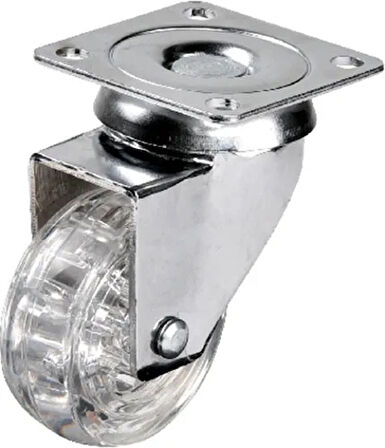 301 - 50X20 Mm Şeffaf Makaralı Tablalı Teker