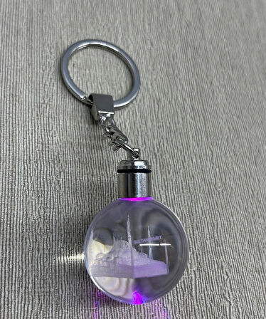 Ledli Sultanahmet Tasarımı Kristal Anahtarlık Alk3804
