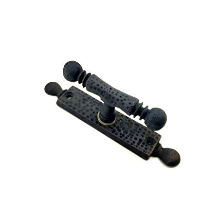 Antika Tarz Dekoratif Pirinç Misket Pencere Kolu - 165X32 Mm, Oksit