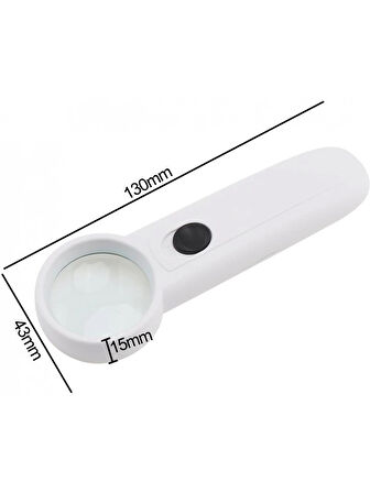 15X Çok Fonksiyonlu 2 Led Işıklı Taşınabilir El Büyüteç