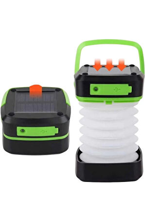 Katlanabilir Kamp Lambası Akordiyon Lamba Şarjlı 3 Kademeli Solar