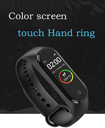M4 Akıllı Saat Bileklik Kalp Hızı Kan Basıncı Nabız Pedometre Watch