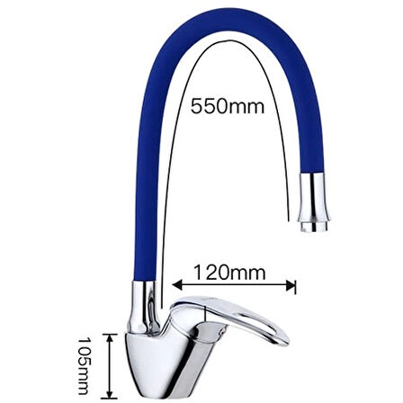 Mix Kuğu Mutfak Evye Bataryası Renkli Oynar Başlıklı