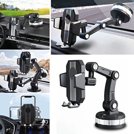 Jel Vantuzlu Cama Takılabilen Güçlü 360 Derece Dönebilen Ayarlanabilir Araç Içi Vantuzlu Telefon Tut