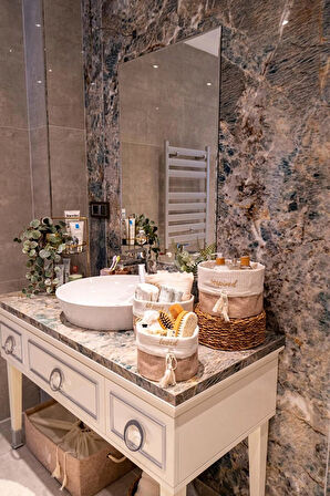 Yuvarlak Katlanabilir Çok Amaçlı Saklama Organizer Kutu Keçe Sepet (Maxi) - 03396