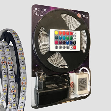 5 Metre Rgb Şerit Led Seti-Iç Ve Dış Mekan Silikonlu-Tak Çalıştır