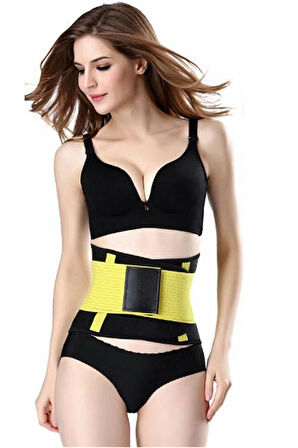 Hot Belt Termal Sauna Kemer Unisex Terletme Korsesi (Sarı-Siyah)