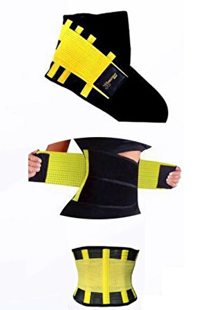 Hot Belt Termal Sauna Kemer Unisex Terletme Korsesi (Sarı-Siyah)