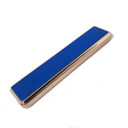 Şık Görünümlü Usb Şarjlı Rezistanslı İnce Slim Metal Çakmak (Mavi)